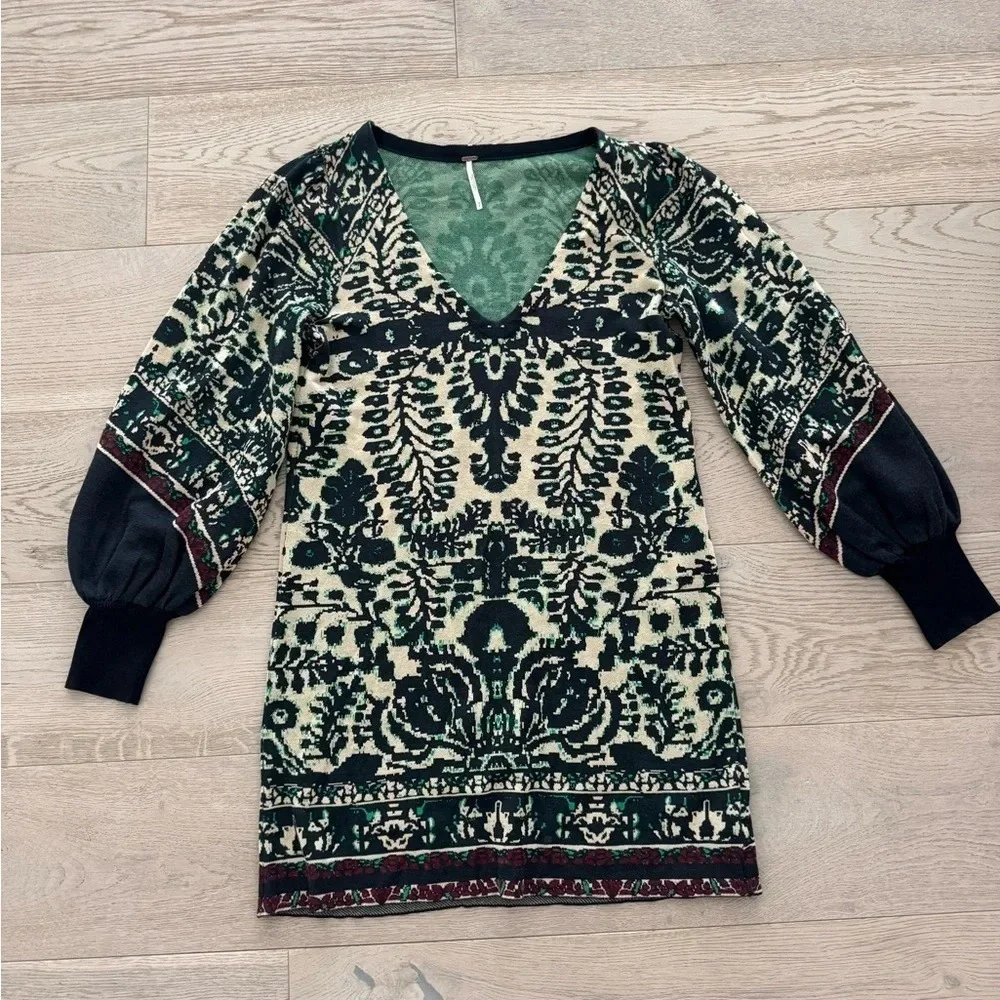 Free People Music and Lyrics Knit Sweater Mini Dress size medium